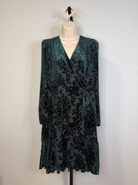 tommy hilfiger green velvet dress | Dresses | Tommy Hilfiger Dark Dotted Wrap Size 2 JR Fall/Winter 243/244